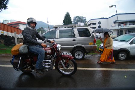 biking under the rain in india